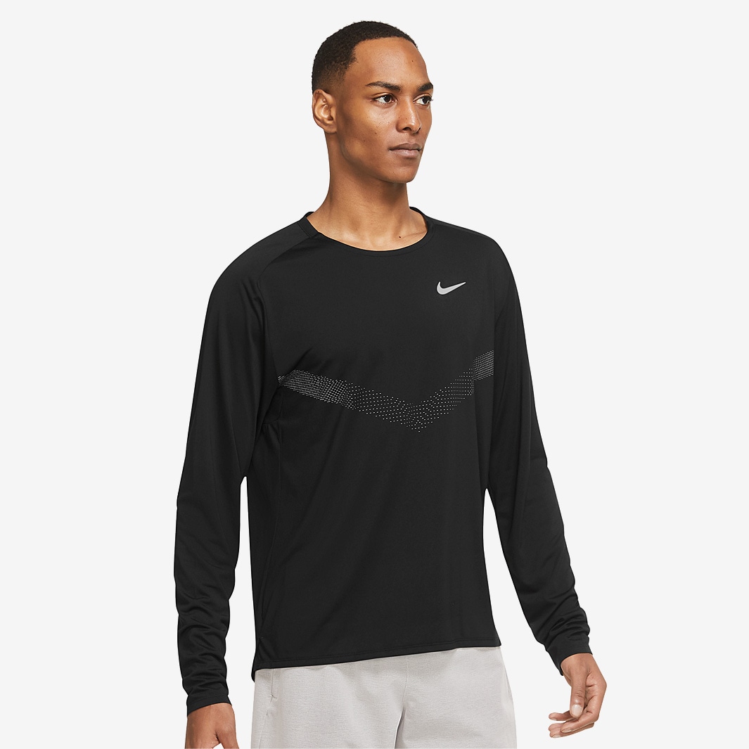Nike Dri-FIT Run Division Rise 365 Long Sleeve - Black/Reflective Silv ...