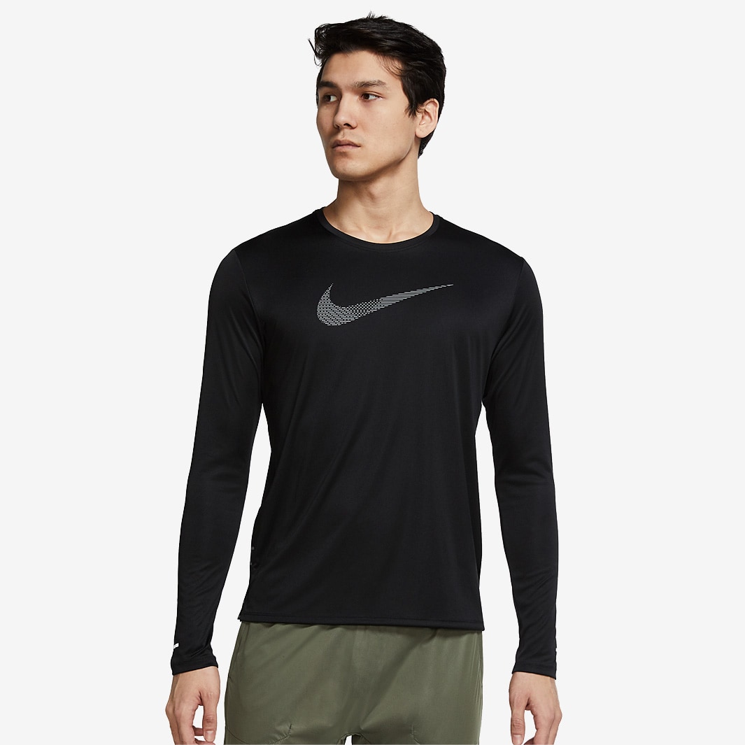 Nike Dri-FIT UV Run Division Miler Long Sleeve - Black/Reflective Silv ...