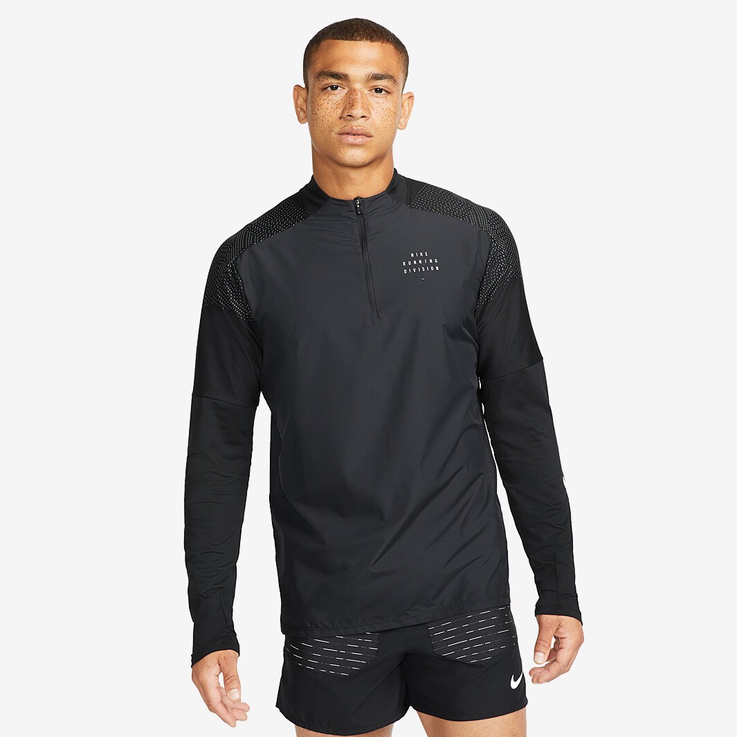 Nike Dri-FIT Run Division Flash Element Half Zip - Black/Reflective ...