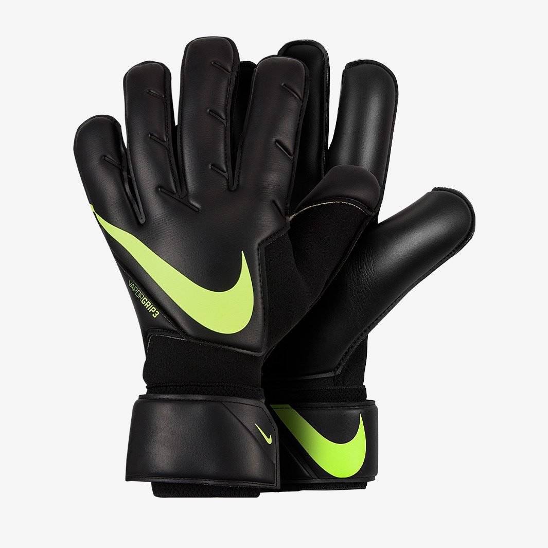 fiesta cultura Bienes diversos Nike GK Vapor Grip 3 - Black/Black/Volt - Mens GK Gloves 