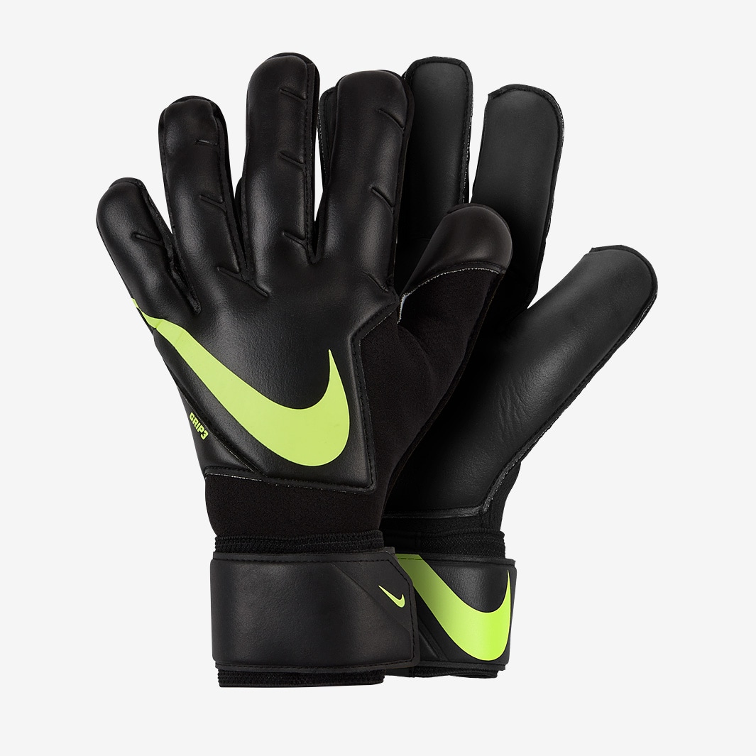 Nike GK Grip 3 - Black/Black/Volt - Mens GK Gloves