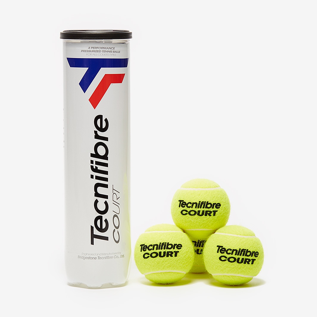 Tecnifibre Court 4 Balls Tube - Yellow - Tennis Balls