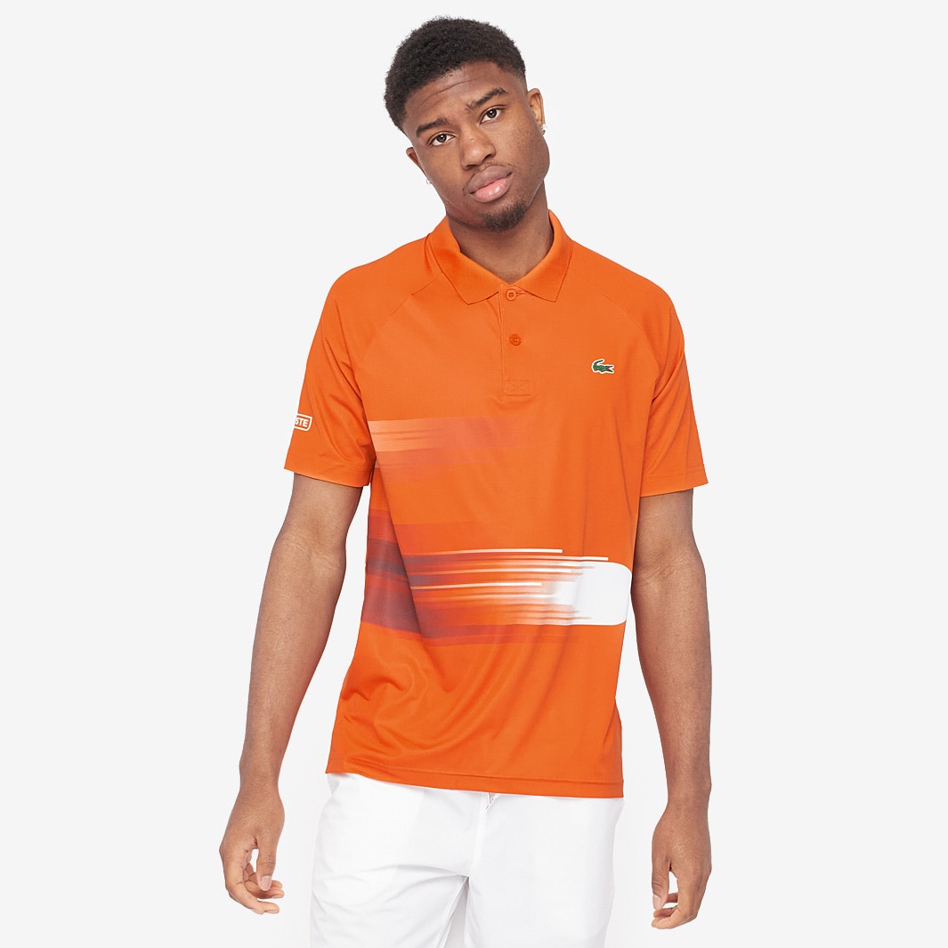Lacoste Novak Djokovic On Court Polo - Orange - Mens Clothing