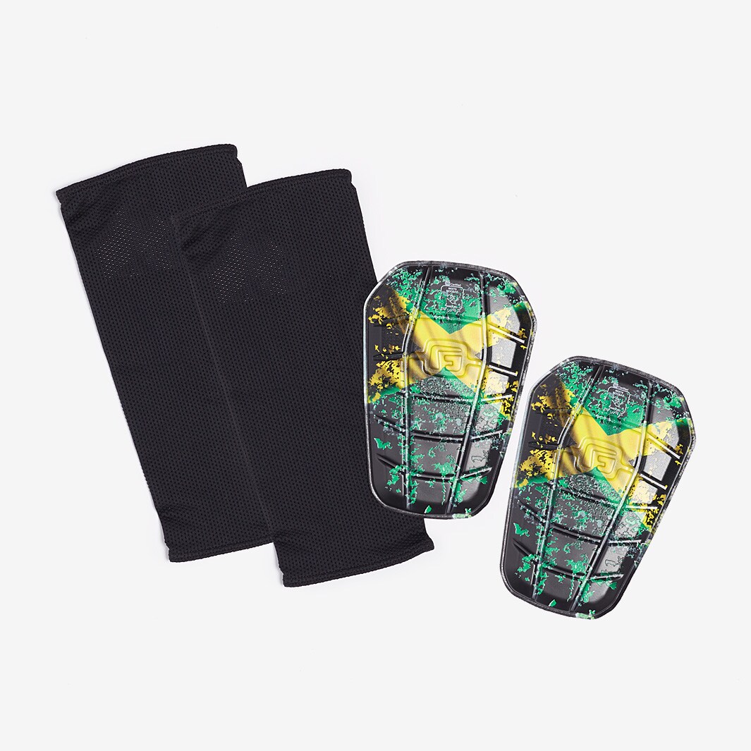 Parastinchi GRAYS G800 - Protezione Hockey Su Prato, Nero/Giallo Fluorescente