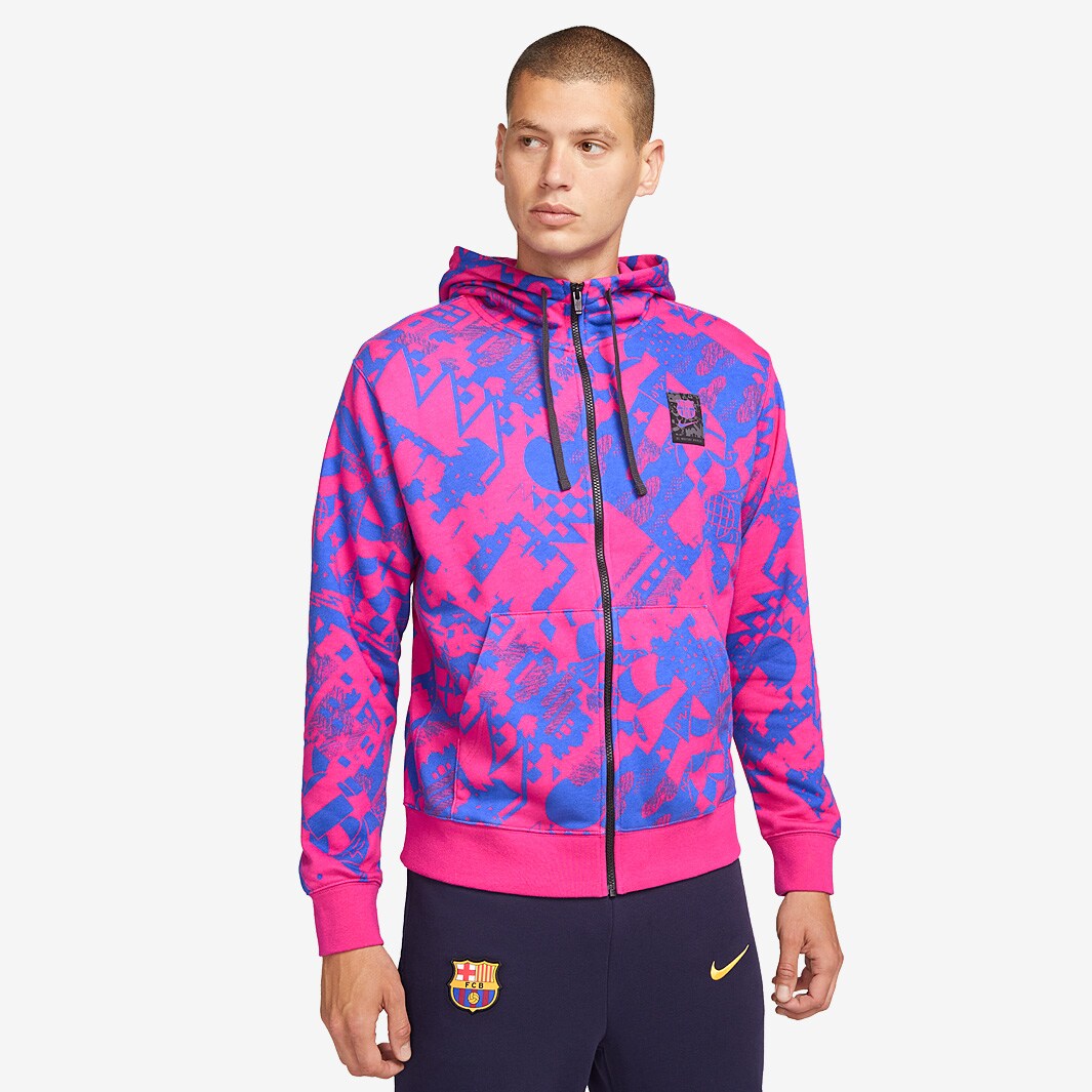 Fc Barcelona Nike Hyper Royal Hoodie Nike FC Barcelona 21/22 Full