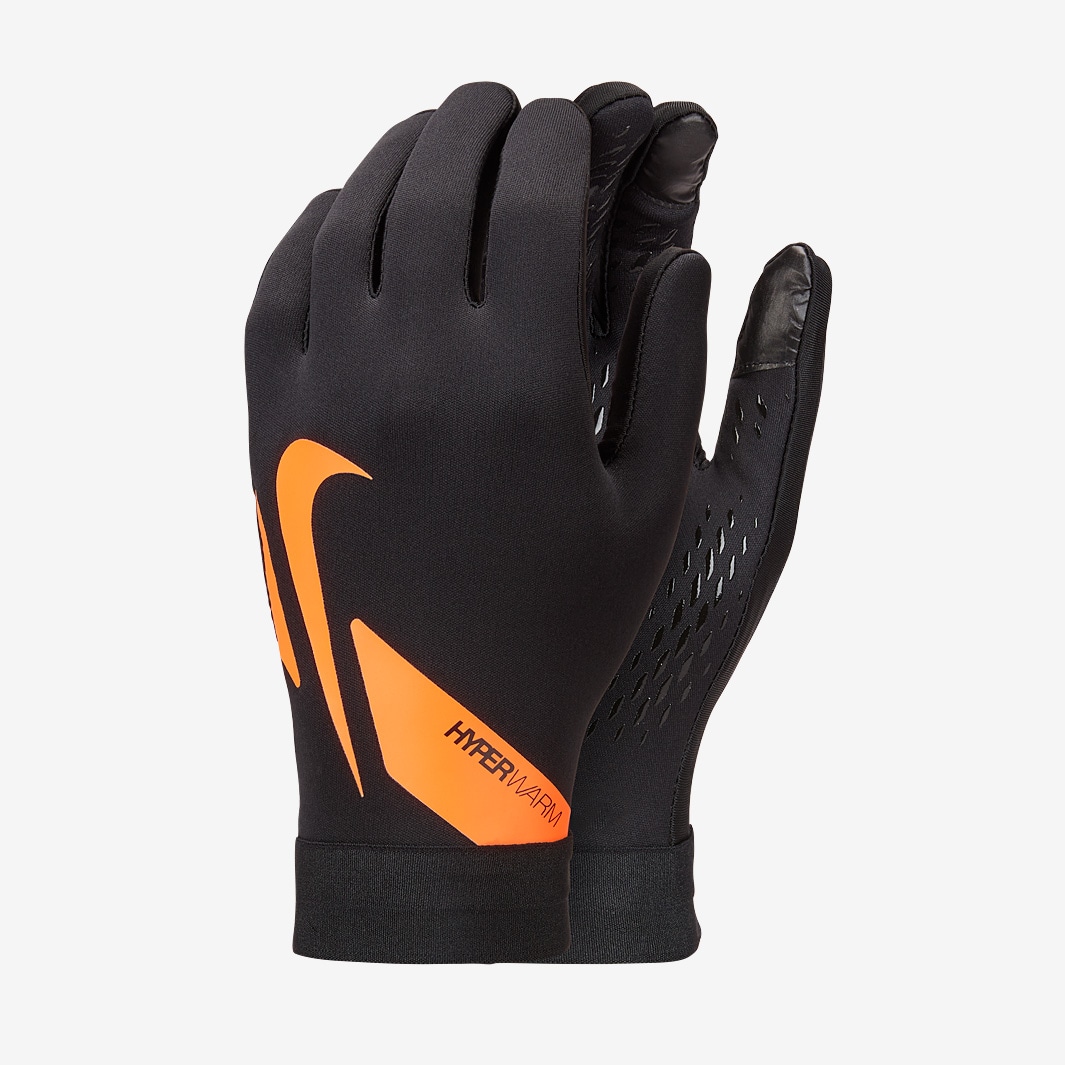 Nike Academy Hyperwarm Gloves - Black/Black/Total Orange - Mens Clothing