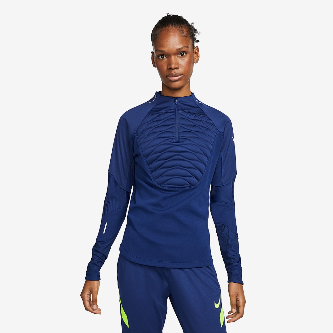 Nike Womens Therma-FIT Strike Winter Warrior Drill Top - Blue Void/Deep ...