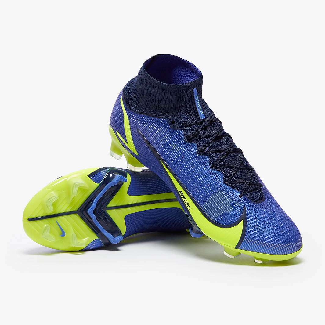 Nike Mercurial Superfly VIII Elite - Sapphire/Volt/Blue Void - Mens Soccer Cleats