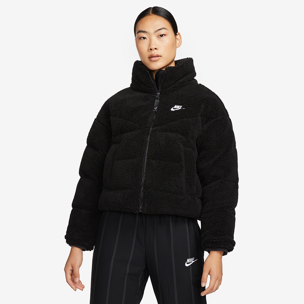 Nike Sportswear Womens Therma-FIT City Sherpa Jacket - Black/White ...