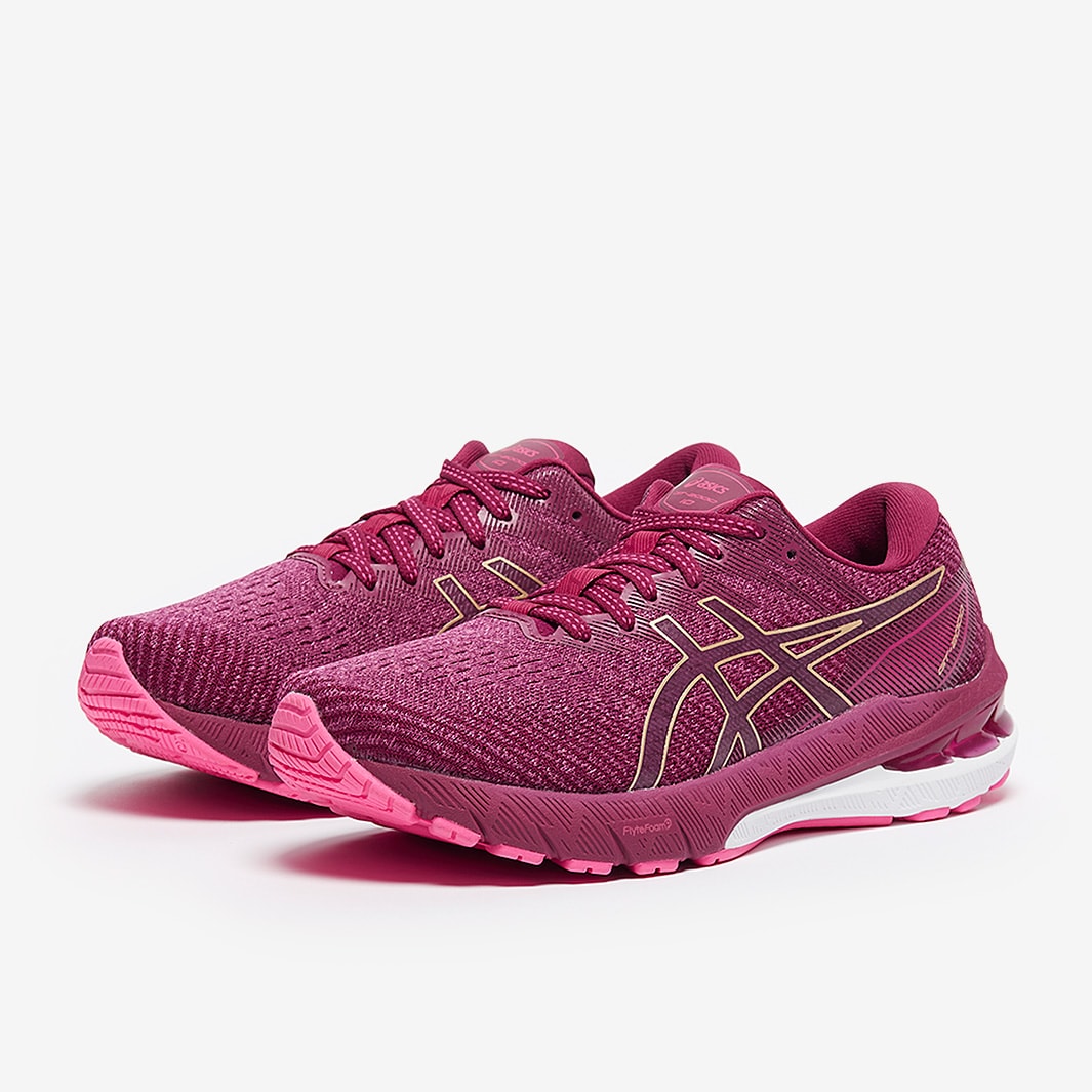 Asics Womens Gt 2000 10 Pink Glochampagne Womens Shoes Prodirect Running 6590