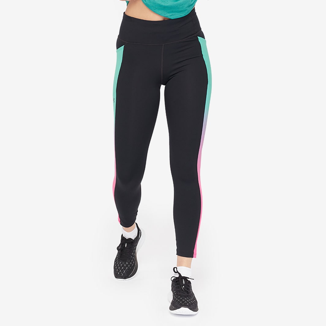 Under Armour Womens SpeedPocket Ankle Tight - Black/Neptune/Reflective -  Womens Clothing