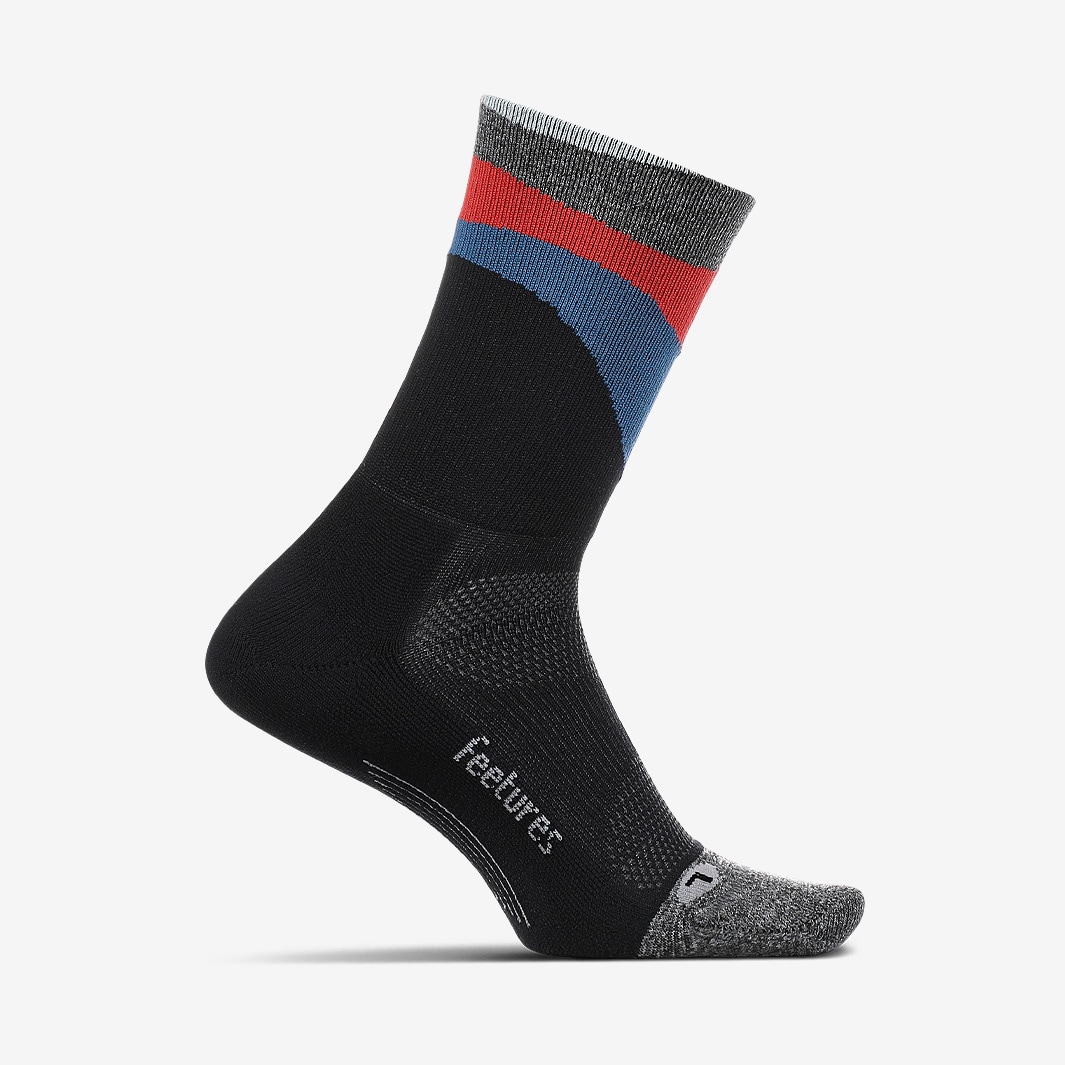 Feetures Elite Light Cushion Mini Crew - Retrograde Black - Running Socks