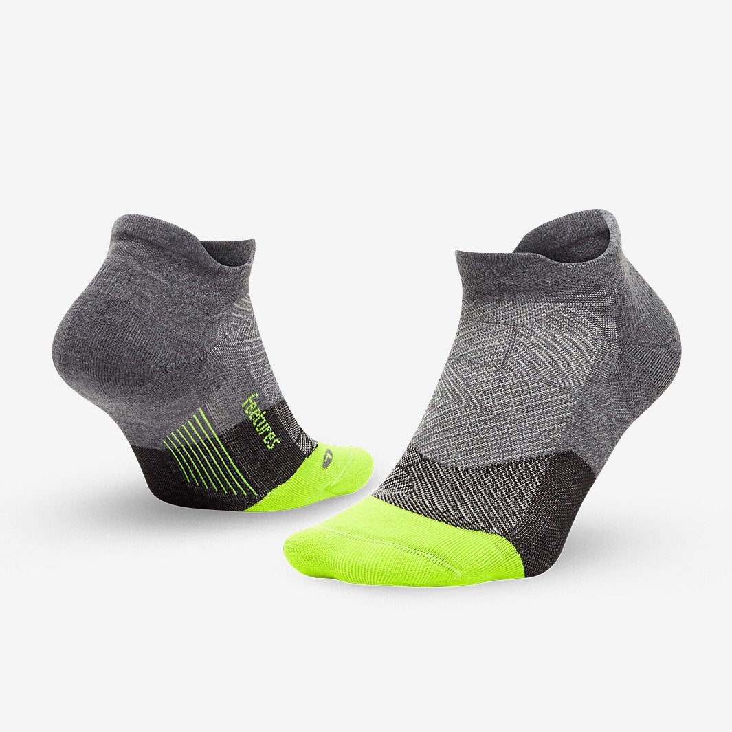 Feetures Elite Max Cushion No Show Tab - Glowing Gray - Running Socks