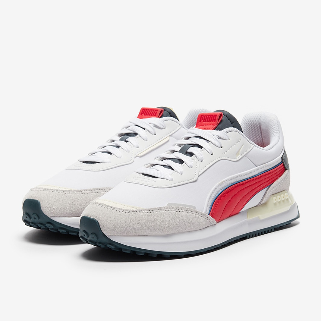 Puma City Rider Electric - Nimbus Cloud/White/High Risk Red - Trainers ...
