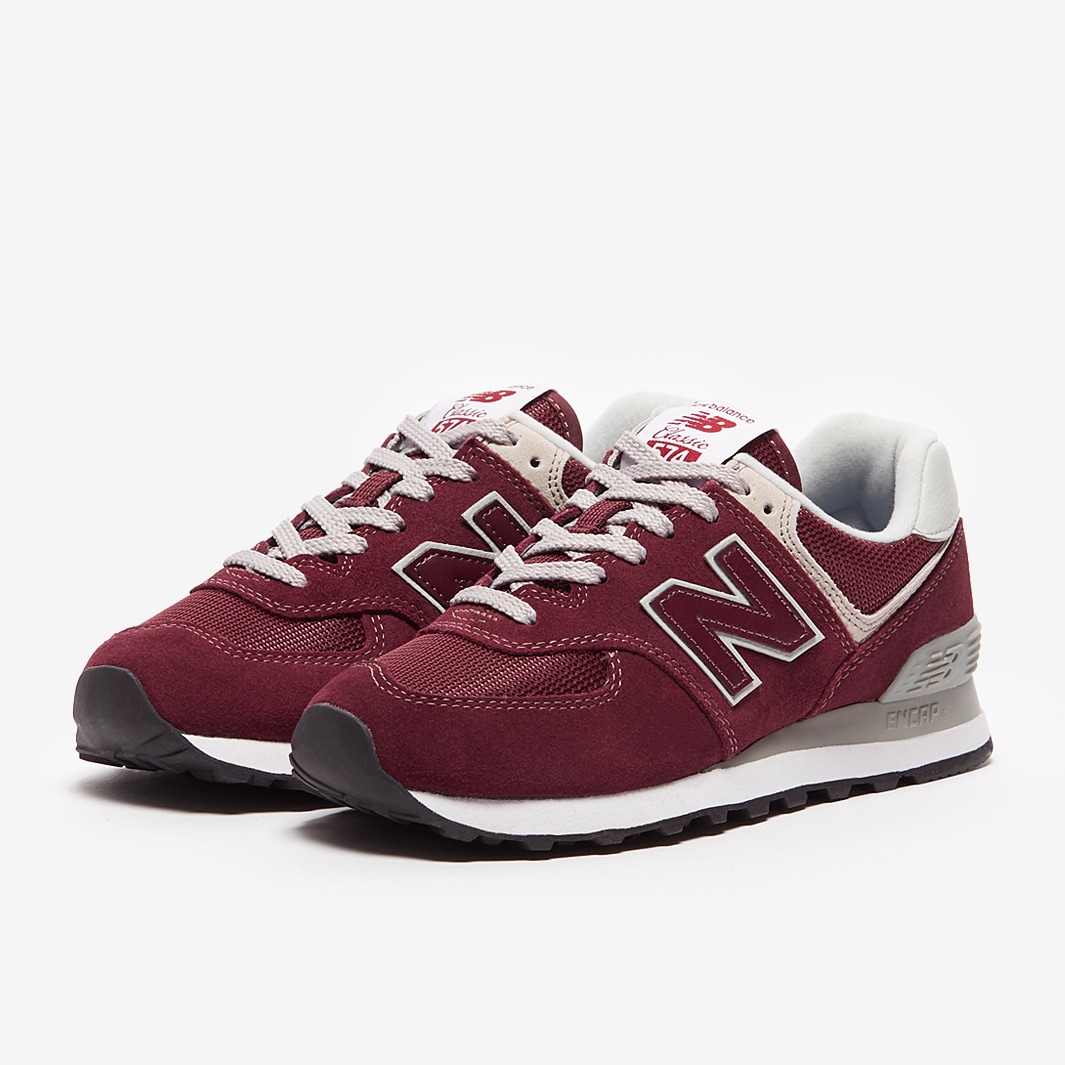 New Balance Womens Green Leaf 574 - Burgundy - Trainers - Womens Shoes ...