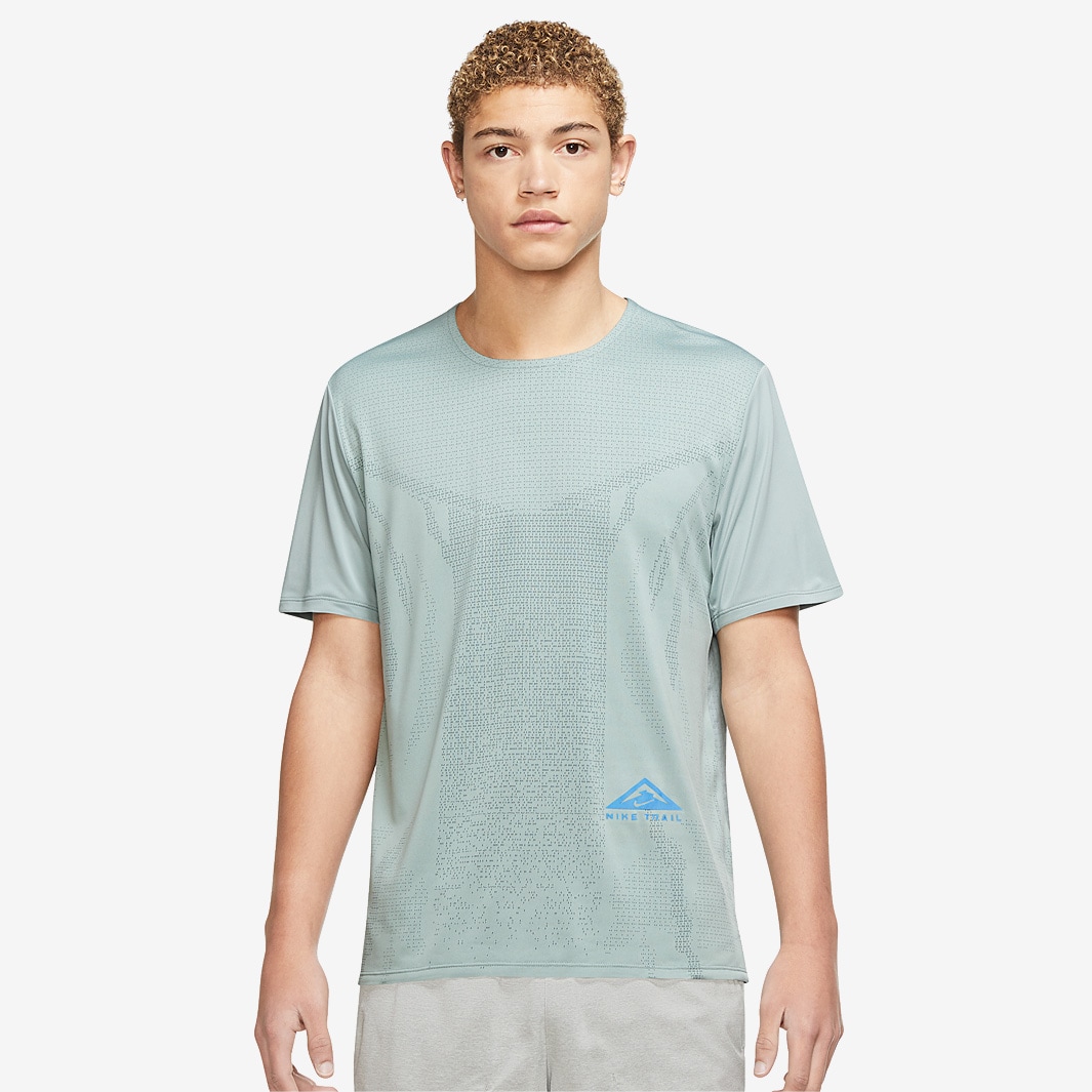 Nike Dri-FIT Rise 365 Trail T-Shirt - Dusty Sage/Laser Blue - Mens ...