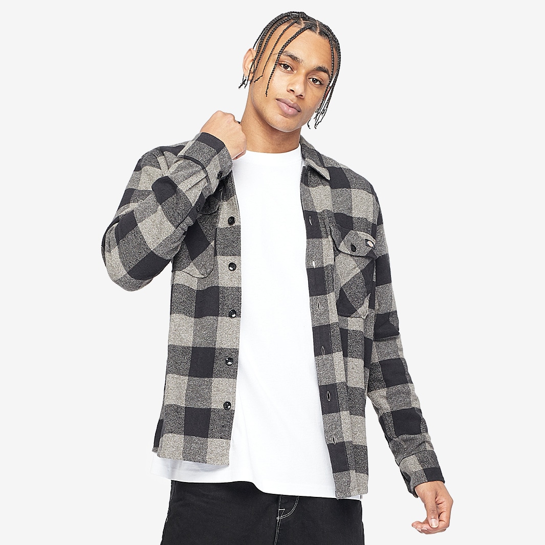 Dickies New Sacramento Shirt Grey Melange Tops Mens Clothing