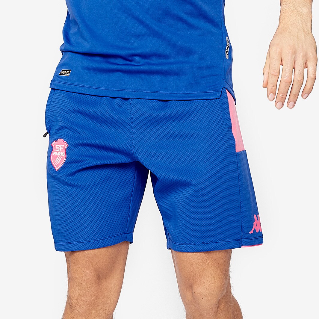 Kappa Stade Francais 21/22 Training Shorts Blue Royal/Pink