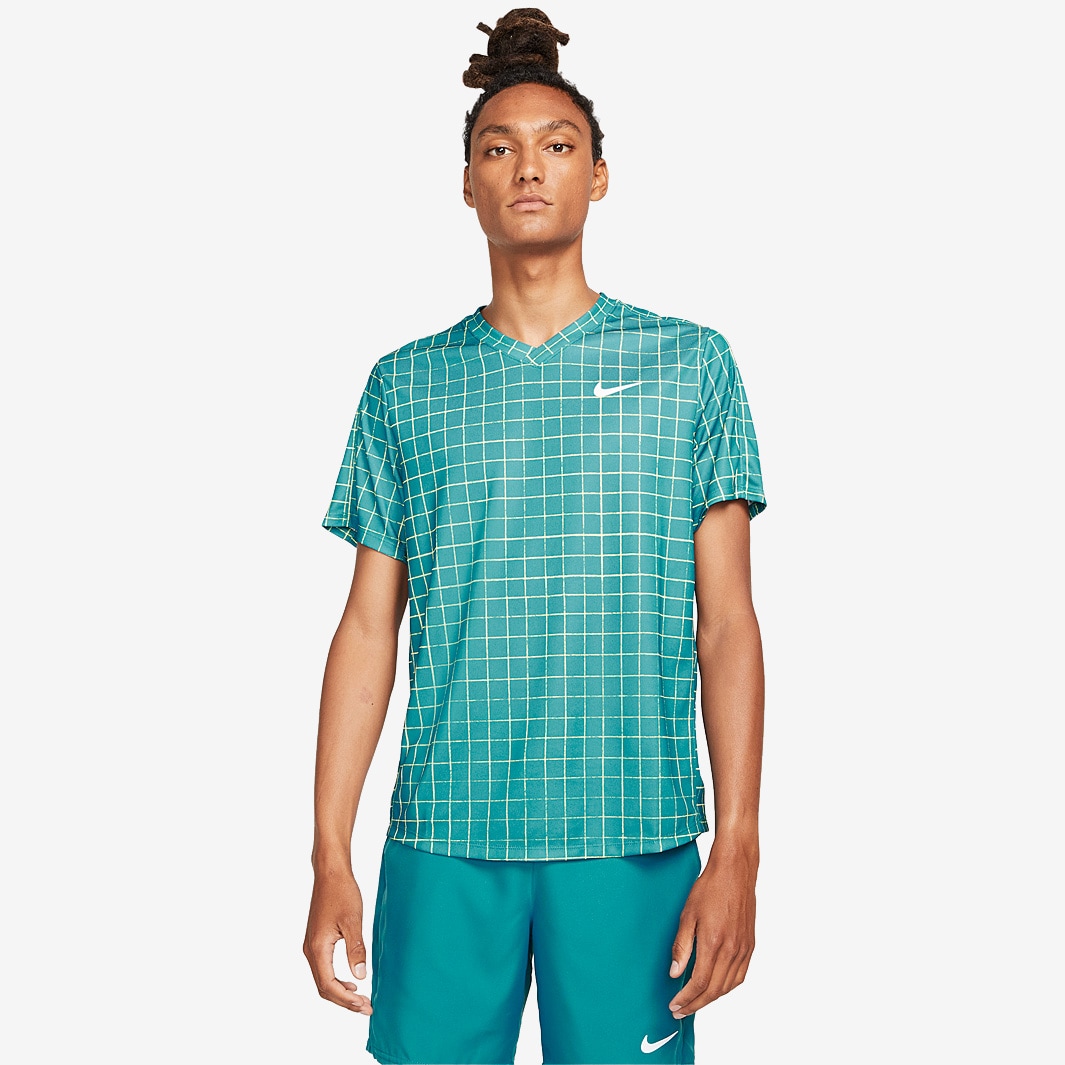 Nike Court Dri-FIT Victory T-Shirt - Riftblue/White - Mens Clothing ...