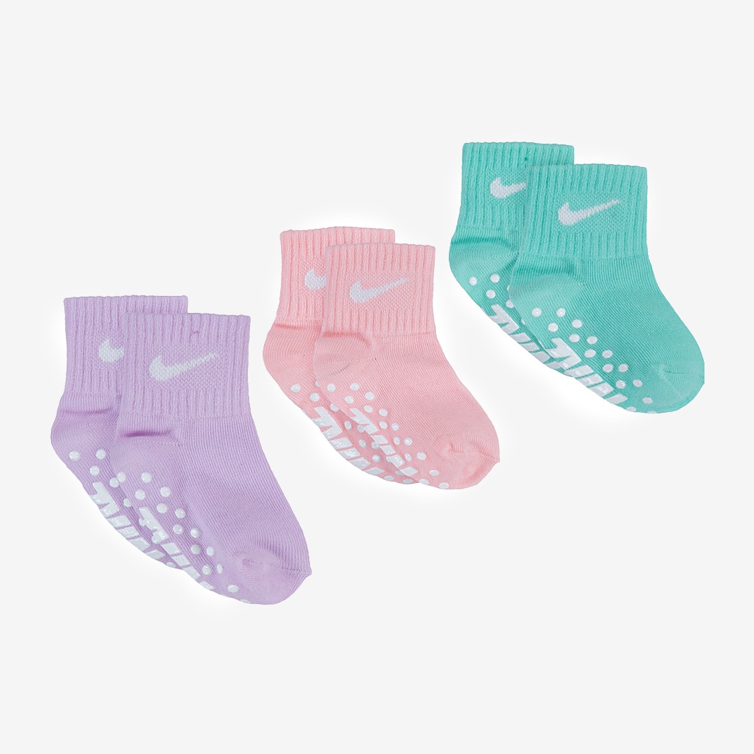 Nike Little Kids Ankle Socks 3PK (2-4Yrs) - Doll - Socks - Girls Clothing