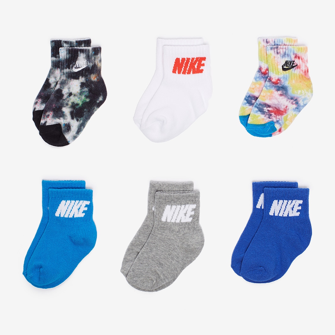 Nike Little Kids Ankle Socks 6 PK (2-4Yrs) - Black - Socks - Boys ...