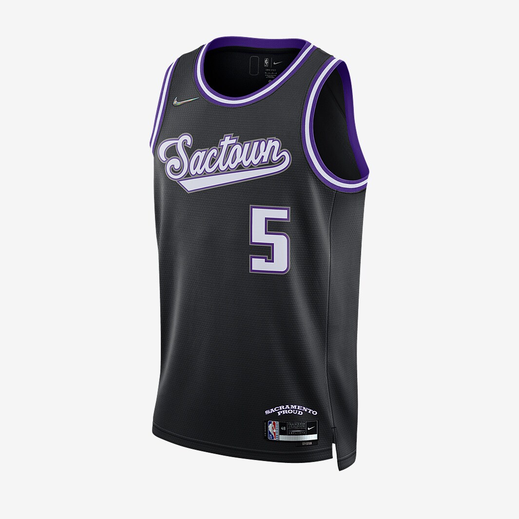 Nike NBA Sacramento Kings DeAaron Fox Swingman Jersey - Black/Fox ...