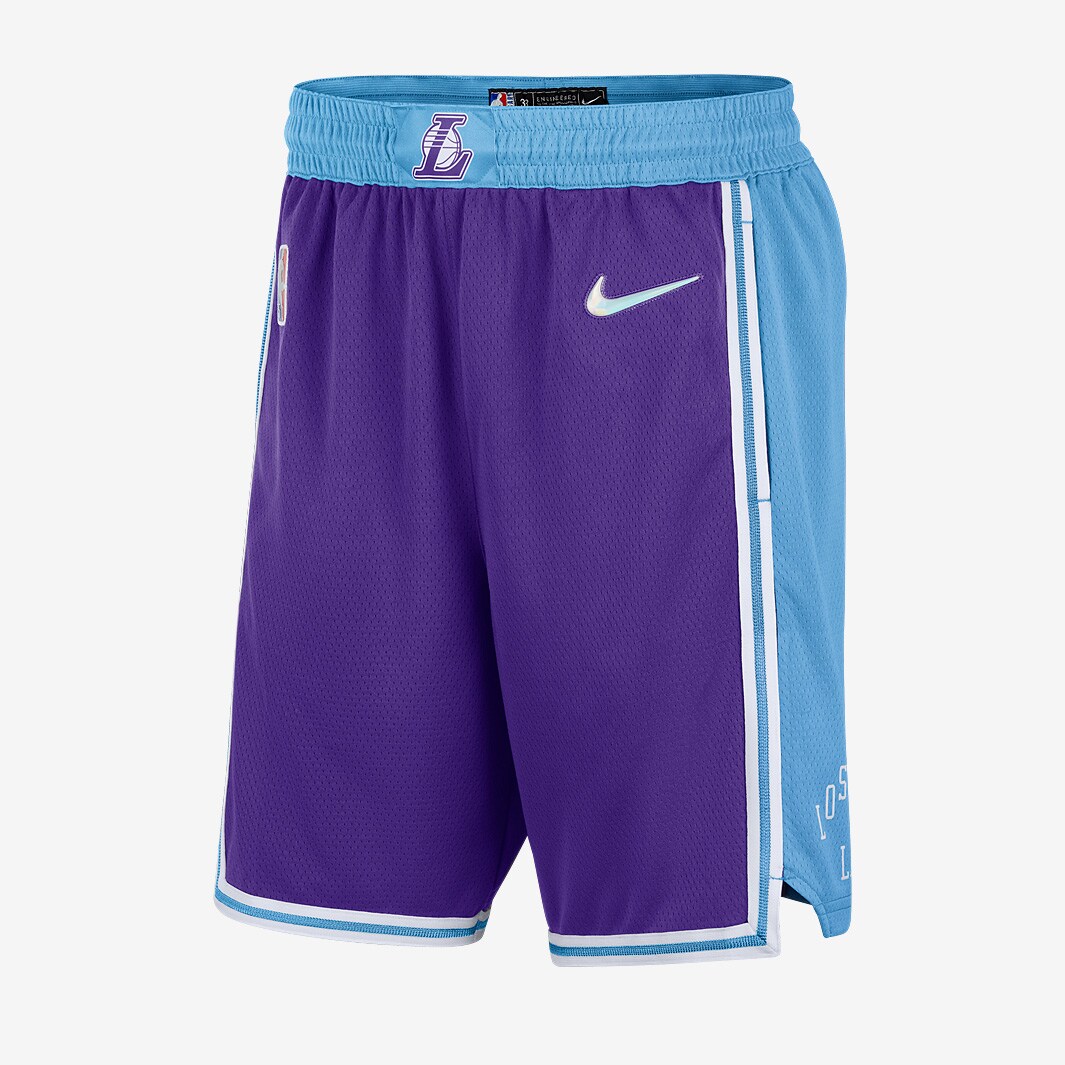 Nike NBA Los Angeles Lakers Swingman Shorts - Field Purple/Coast - Mens ...