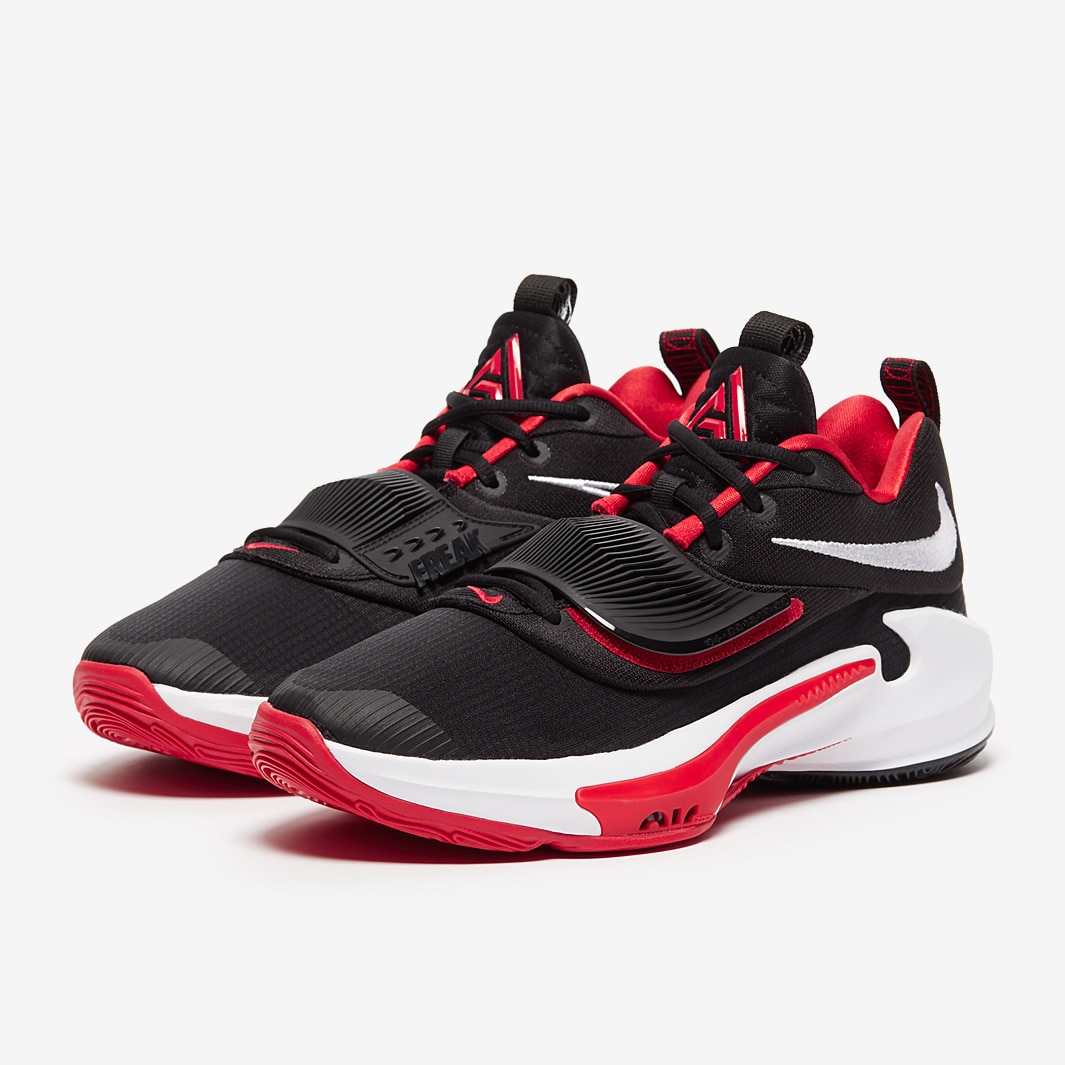 Nike Zoom Freak 3 Warning - Black/White-University Red - Mens Shoes