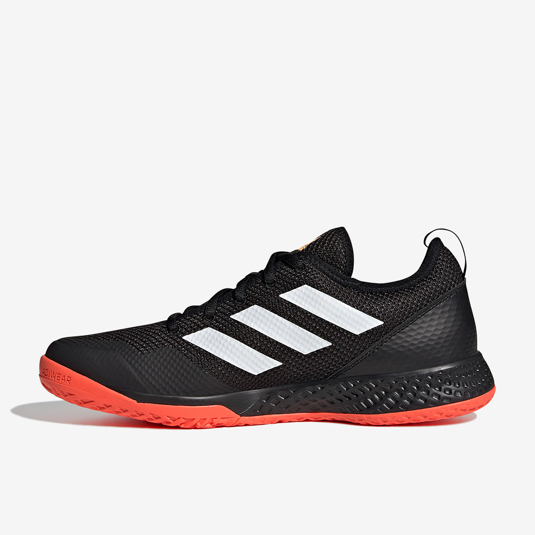 adidas CourtFlash - Core Black/White/Solar Red - Mens Shoes  display picture 3
