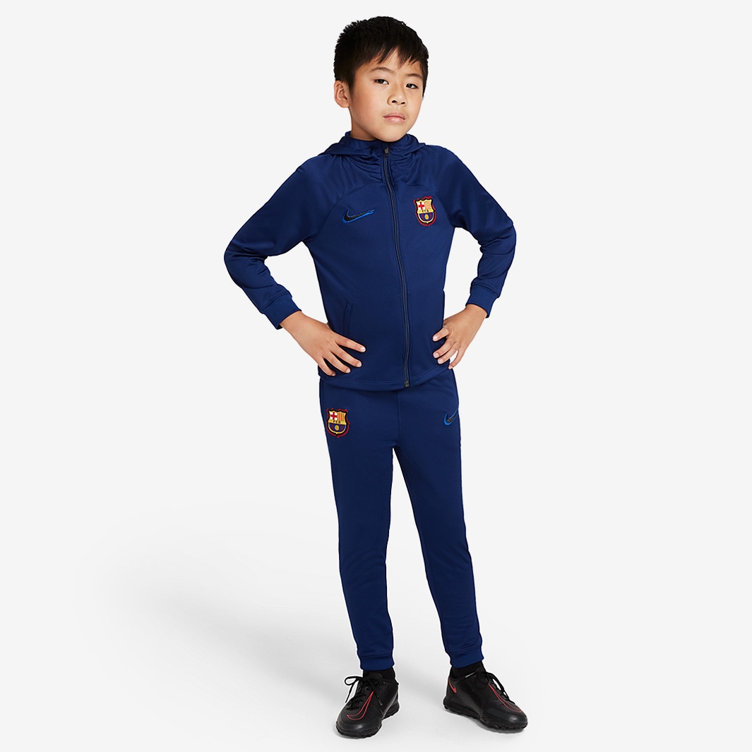 Nike FC Barcelona 21/22 Little Kids Strike Tracksuit - Blue Void/Blue ...