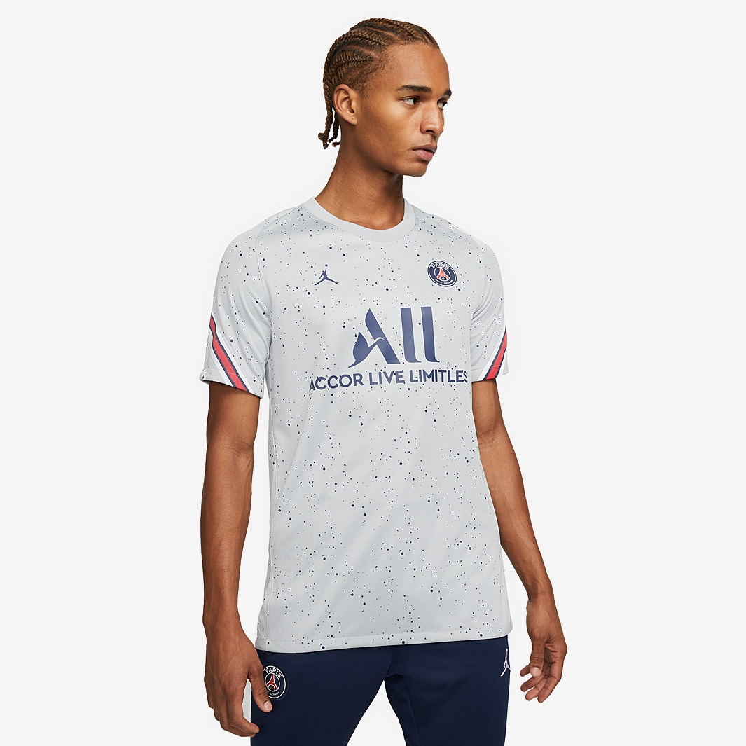 Nike Paris-Saint Germain 21/22 Strike SS Top - Wolf Grey/Wolf Grey ...