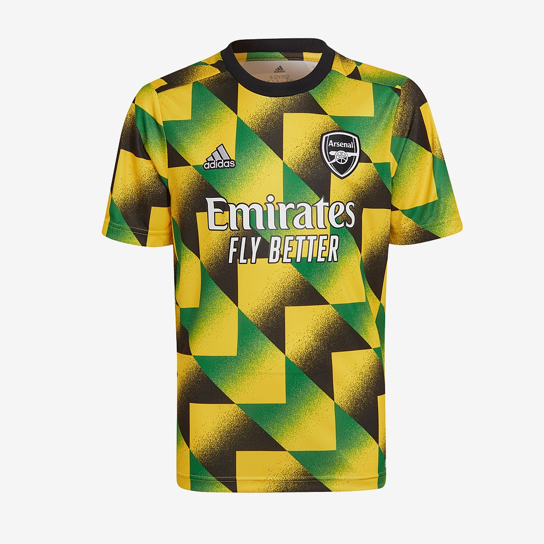 adidas Arsenal 22/23 Youths Pre Match Shirt - EQT Yellow/Green