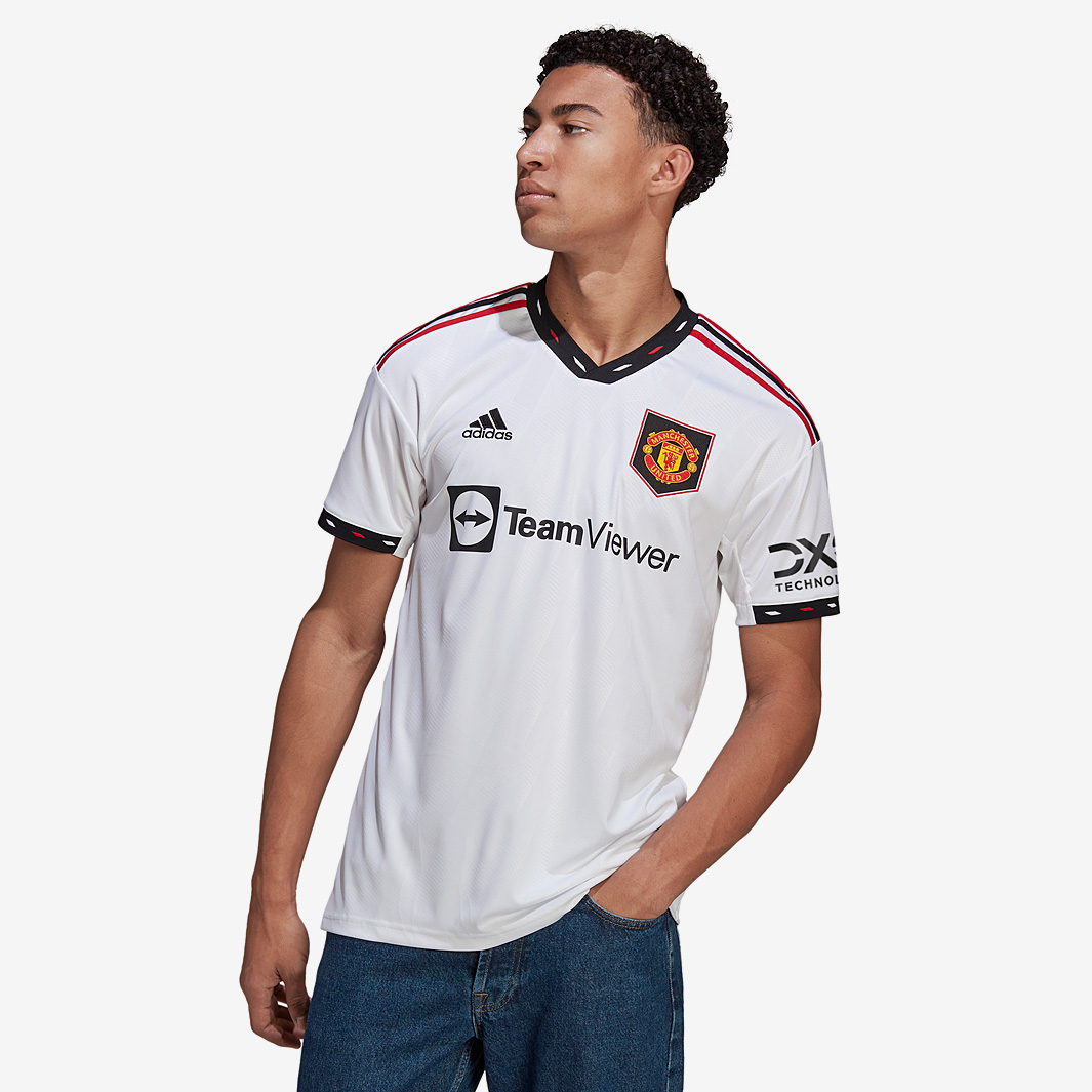 Maillot adidas Manchester United 22/23 Extérieur Blanc Blanc Hauts Vêtements