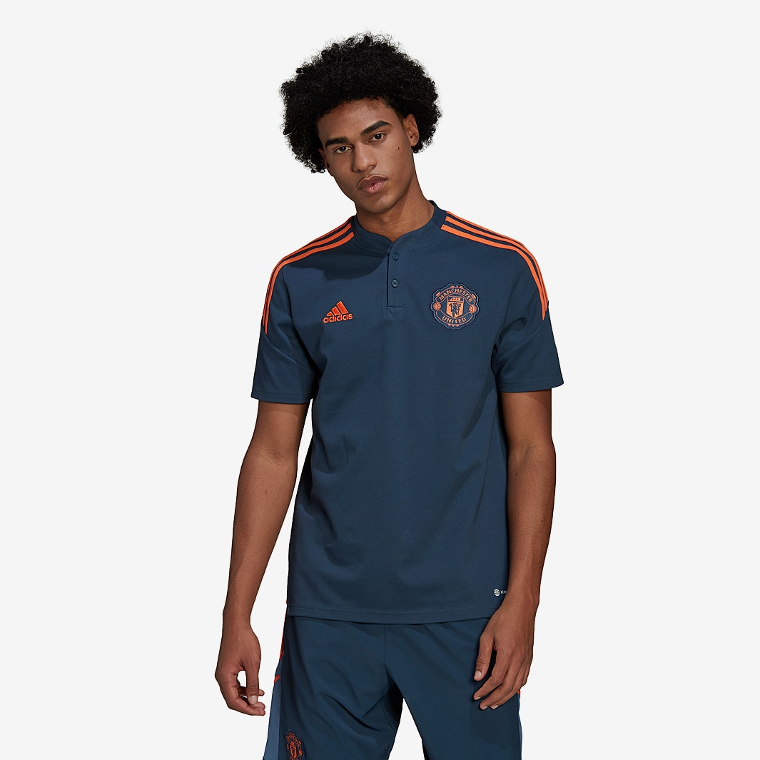 adidas Manchester United 22/23 Training Polo - Crew Navy - Mens Replica