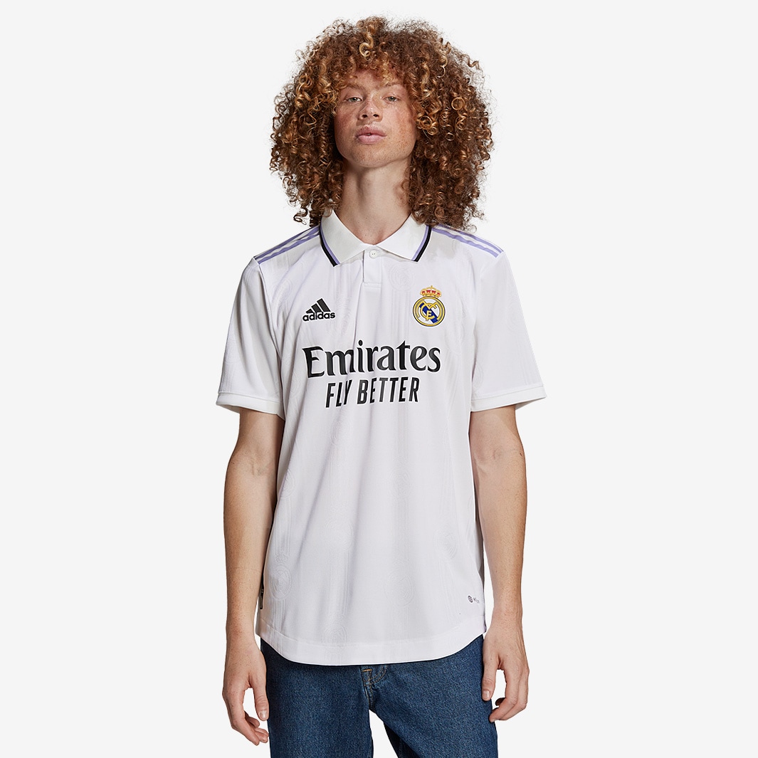 adidas Real Madrid 22/23 Authentic Home Shirt - White - Mens Replica ...