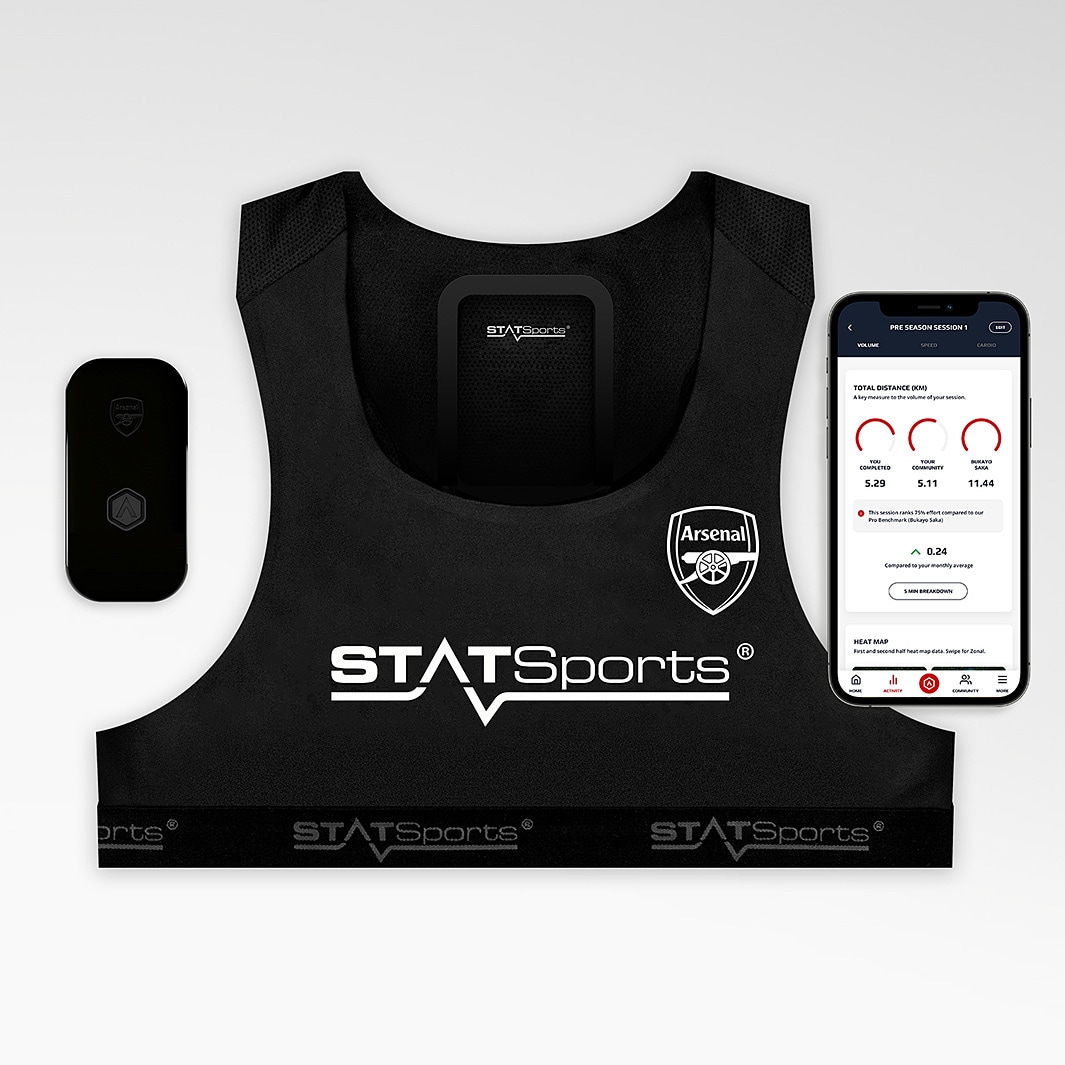 StatSport x Arsenal Athlete Series GPS Performance Tracker Schwarz