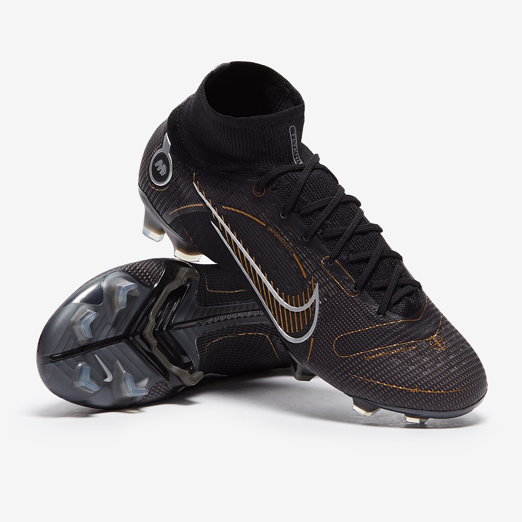 Nike Mercurial Superfly VIII Elite FG - Negro/Dorado metalizado - Botas para Soccer