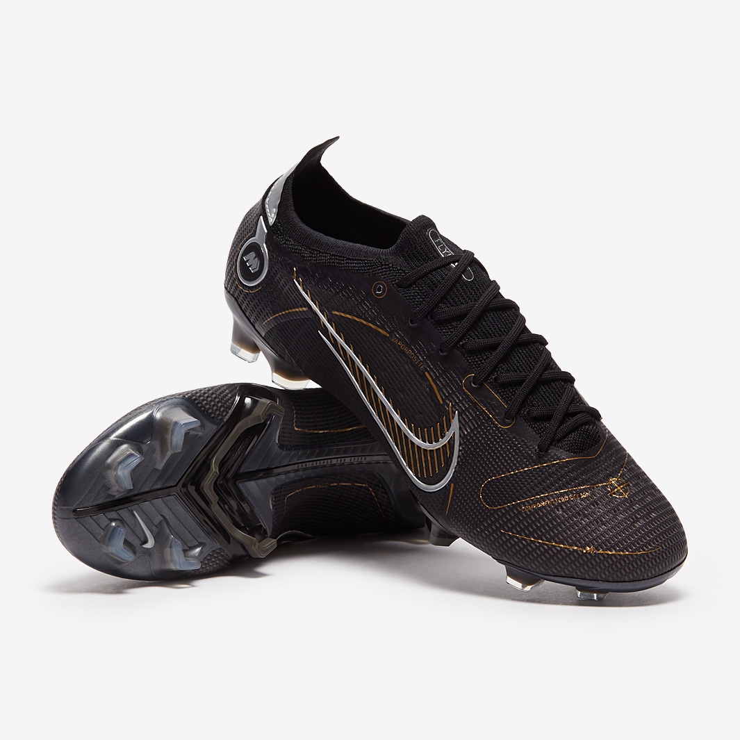 Nike Vapor XIV Elite FG - Negro/Dorado metalizado/Plateado metalizado - Botas para | Pro:Direct Soccer