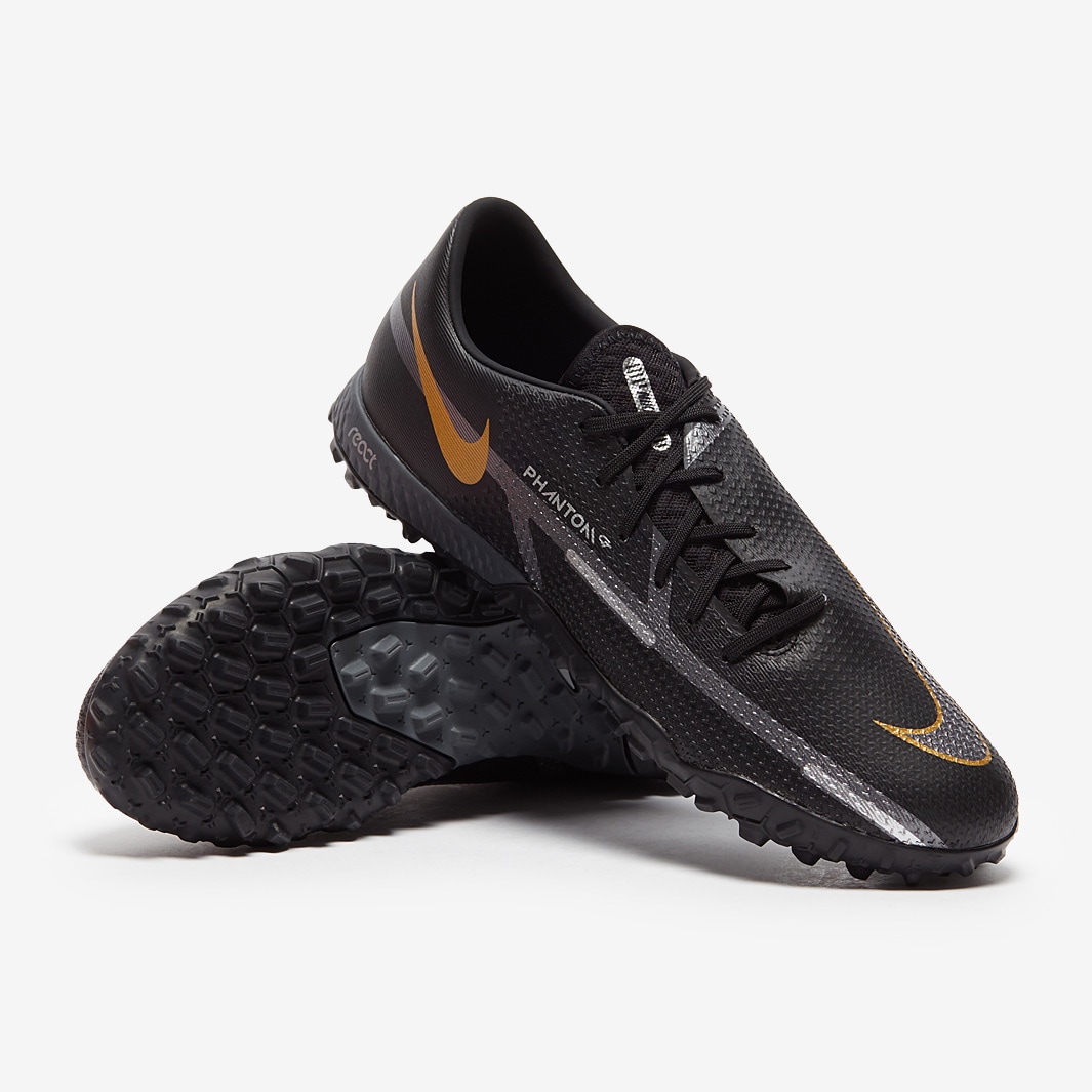 Nike Phantom GT II React Pro TF - Black/Metallic Dark Grey/Metallic ...