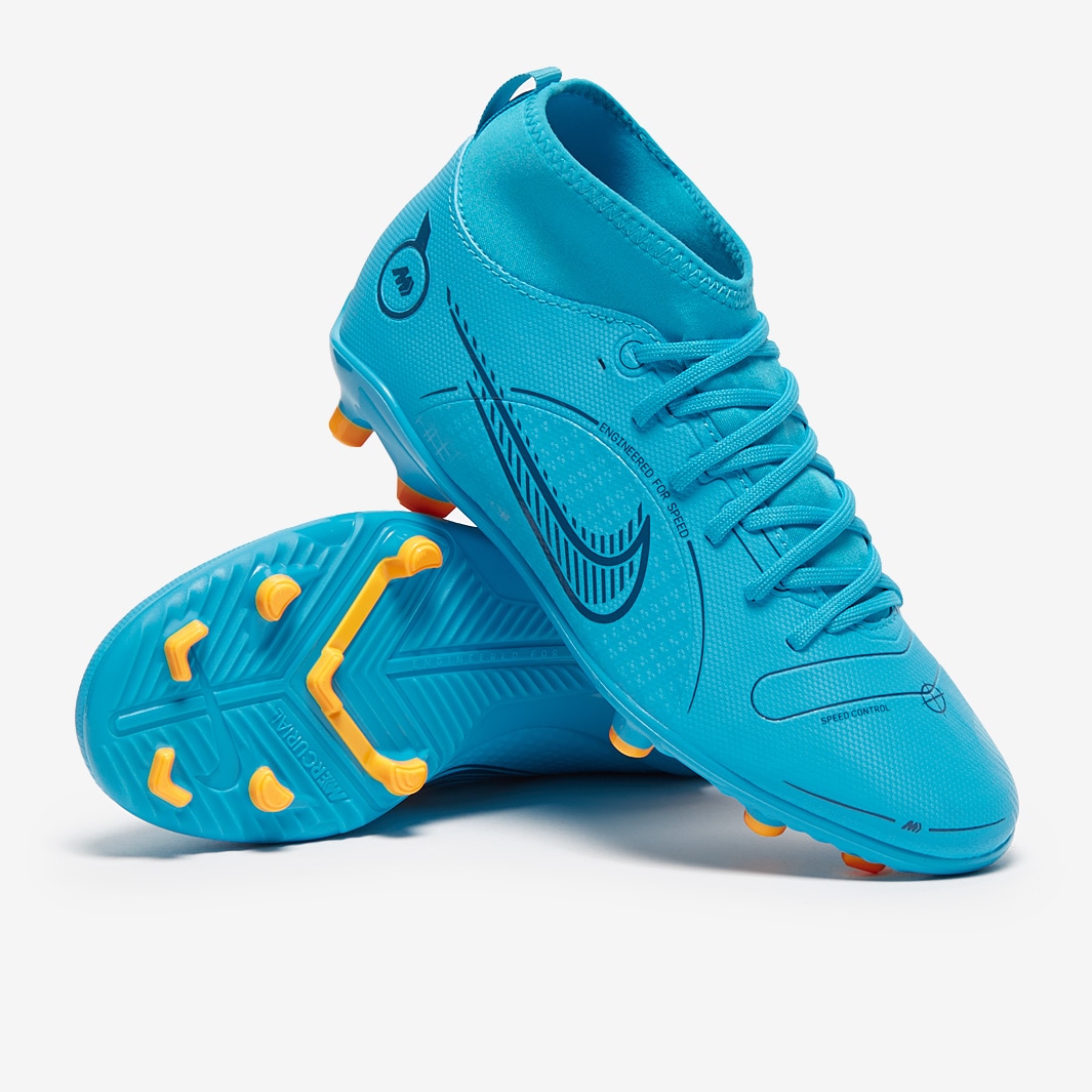 Nike Kids Mercurial Superfly VIII Club FG/MG Chlorine Blue/Laser