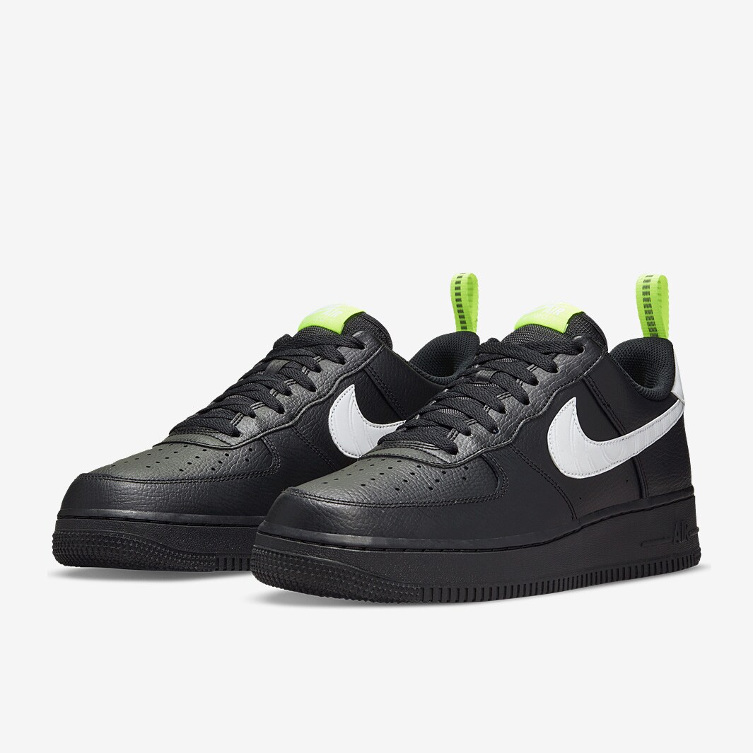 Nike air force 1 black hot sale white volt