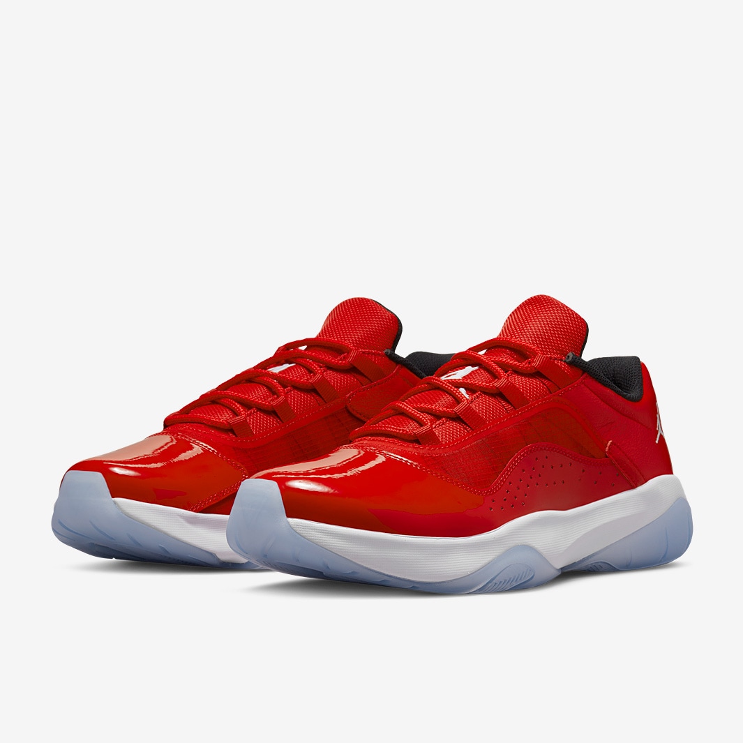 Jordan 11 best sale white red low