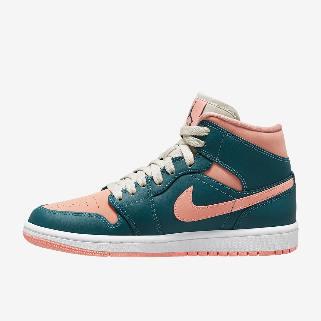 Womens Air Jordan 1 Mid - Dark Teal Green/Dark Teal Green - Womens ...