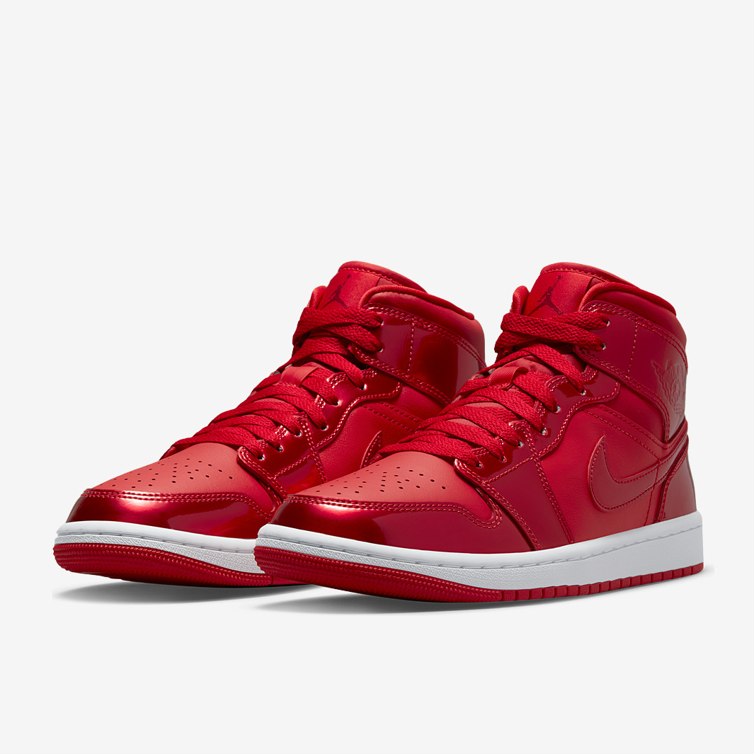 Womens Air Jordan 1 Mid SE - University Red/Pomegranate/White - Womens