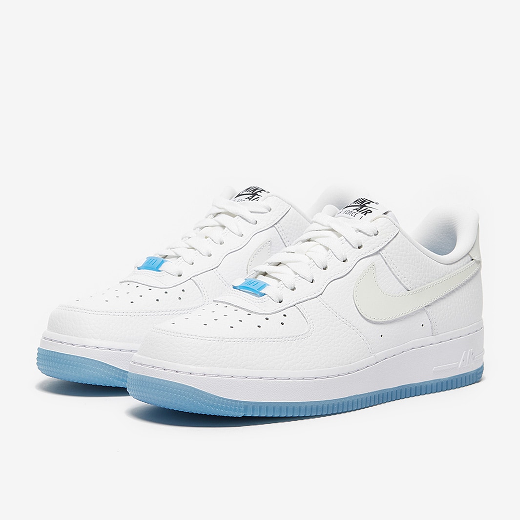 Nike Womens Air Force 1 07 LX - White/White-White-University Blue ...