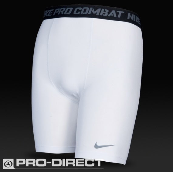 lápiz patrón sin Pantalón Corto - Nike - Pro - Combat - Core - Compression - Blanco - Gris |  Pro:Direct Soccer