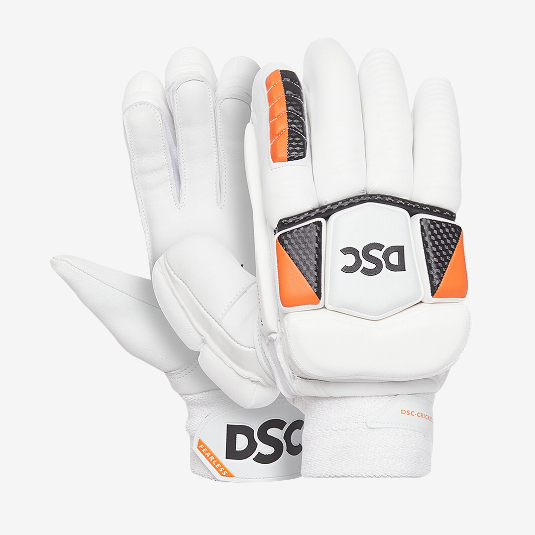 DSC Krunch Bull 31 LH Batting Gloves White/Orange/Black Batting
