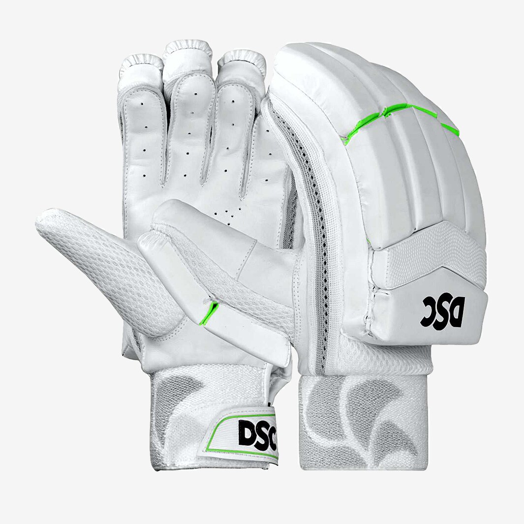 DSC Split 5000 RH Junior Batting Gloves White/Green/Black Junior Batting Equipment Pro