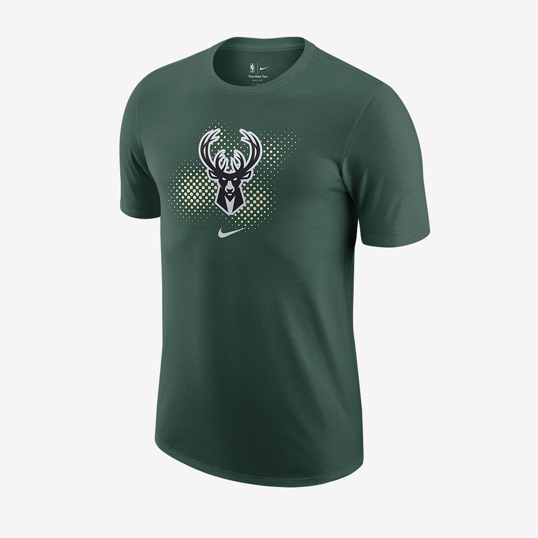 Nike NBA Milwaukee Bucks Future Logo Dri-FIT Tee - Fir - Mens Replica