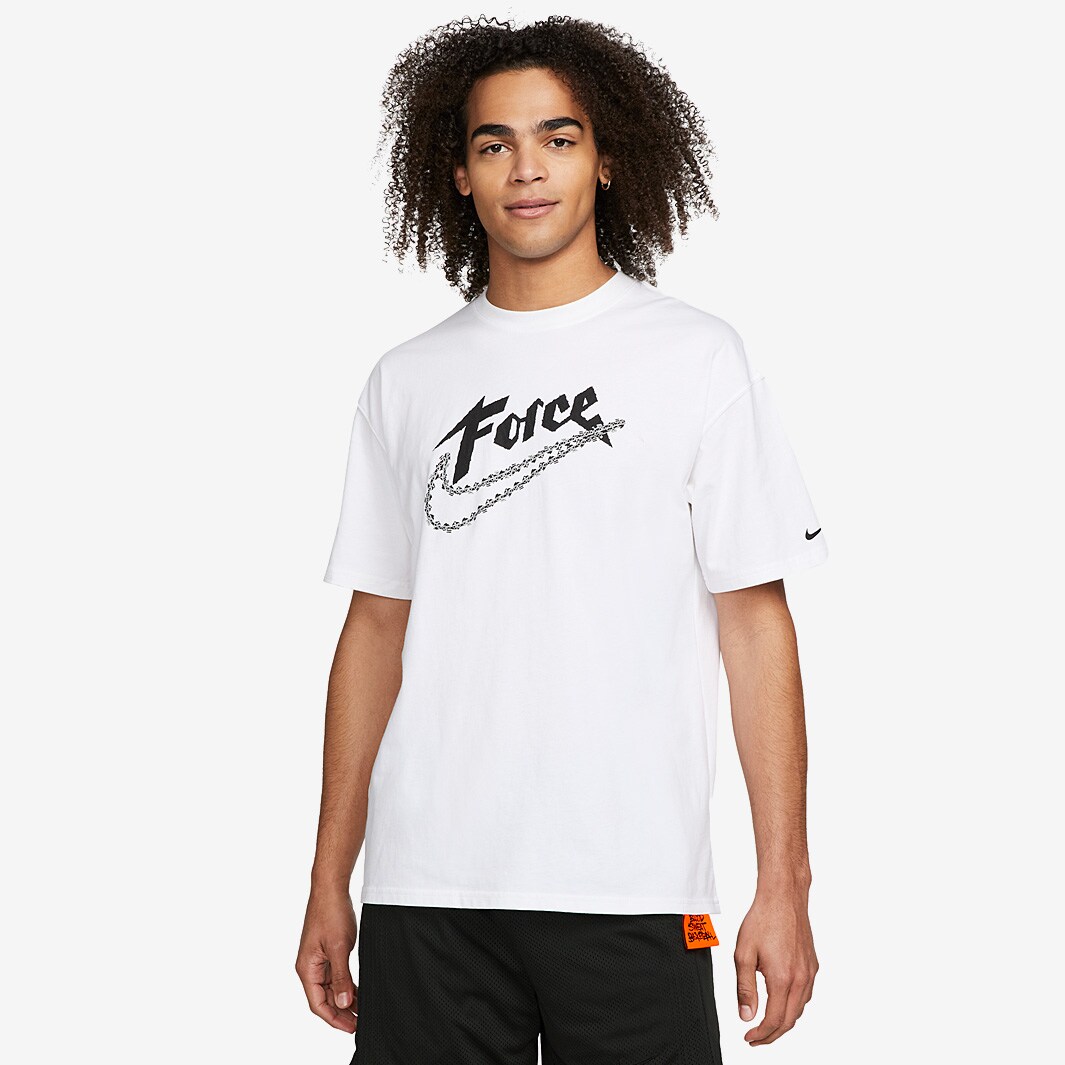 Nike Force Swoosh Basketball Tee - White - Mens Clothing